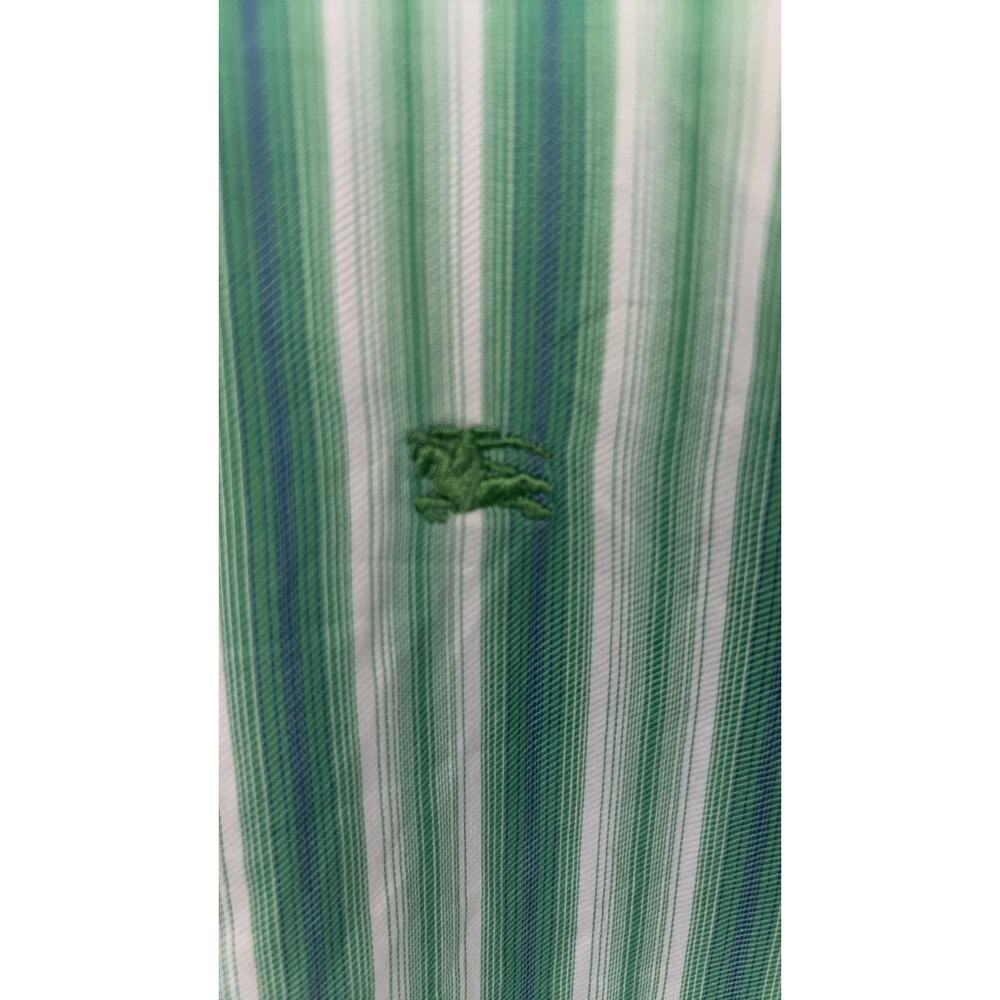 Burberry small green button down UK made - Picture 4 of 7
